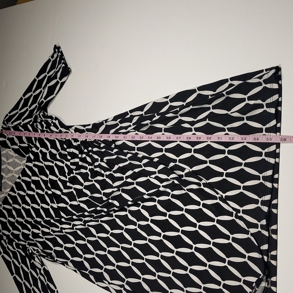 MSK BLACK & WHITE PRINT Midi Dress Size S - Picture 9 of 12